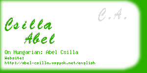 csilla abel business card